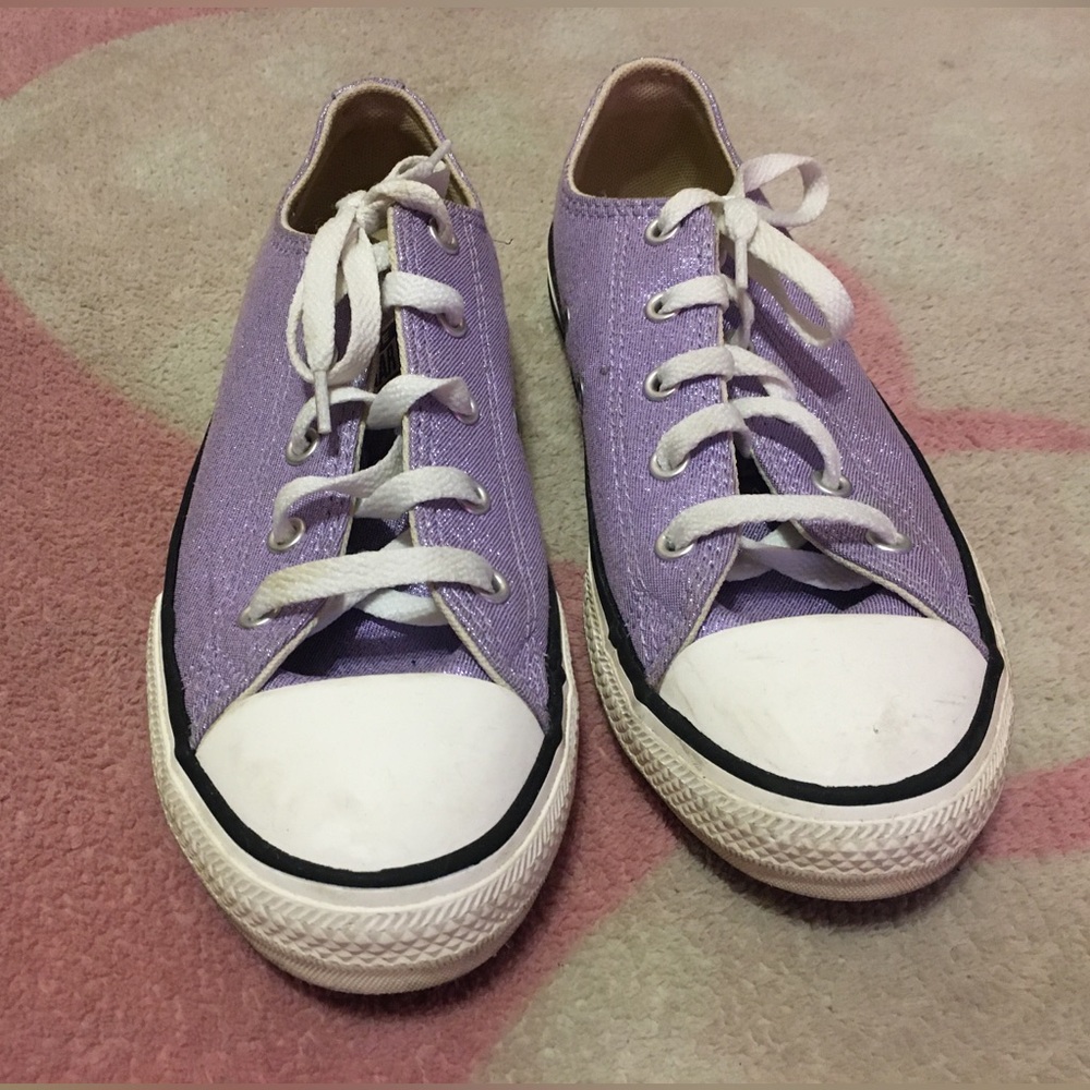 Converse All star, Low Tops Purple Glitter Sneakers
